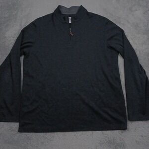 Mizzen Main Pullover Mens XL Gray 1/4 Zip Pullover Casual Trim Fit Golf